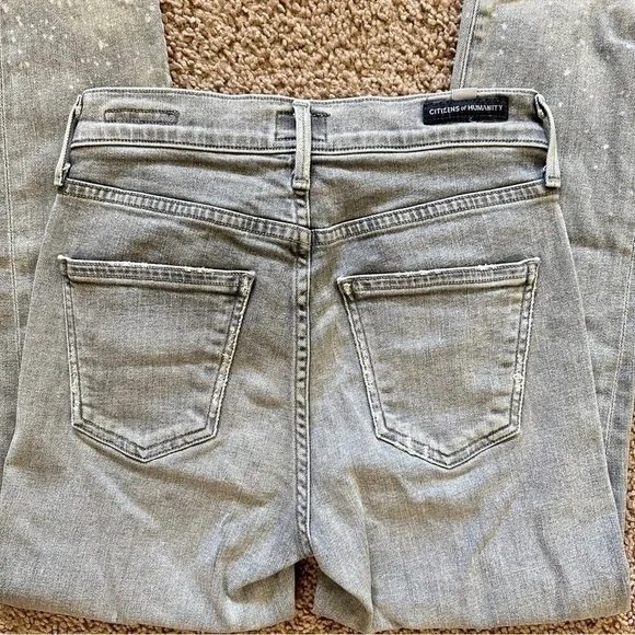 Citizens of Humanity Women's Rocket Crop High-Rise Skinny Jeans Salt Stone 24” - Picture 13 of 16